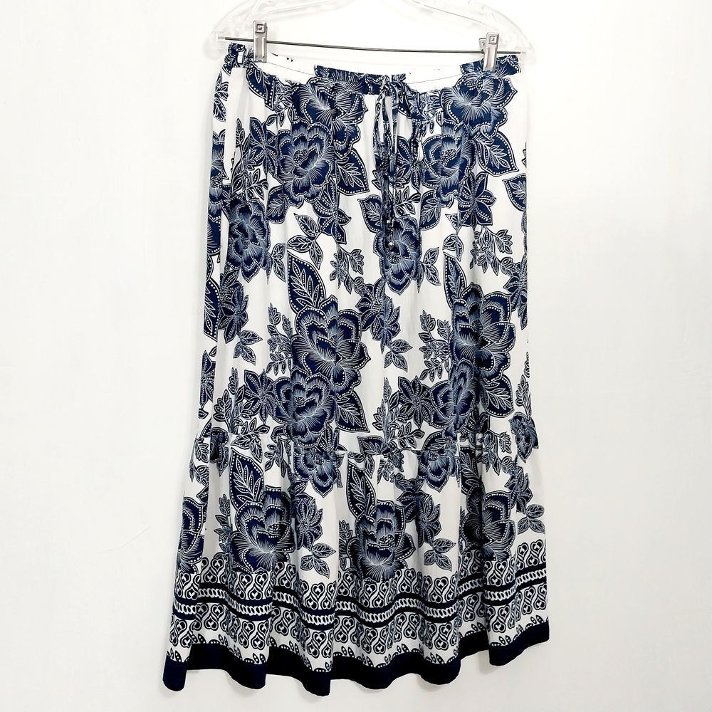 🔵BOGO FREE🔵 NWT Mlle Gabrielle Skirt Floral Long Sz L